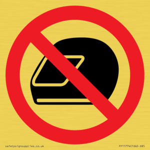 P920 Prohibition: No motorcycle helmets